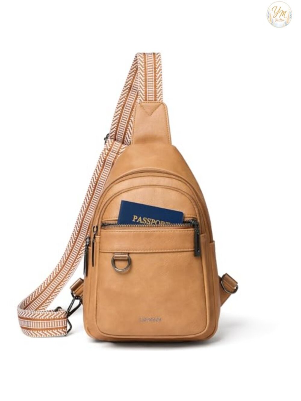 Vegan Leather Sling Bag Crossbody Fanny Pack Anti Theft Travel Purse